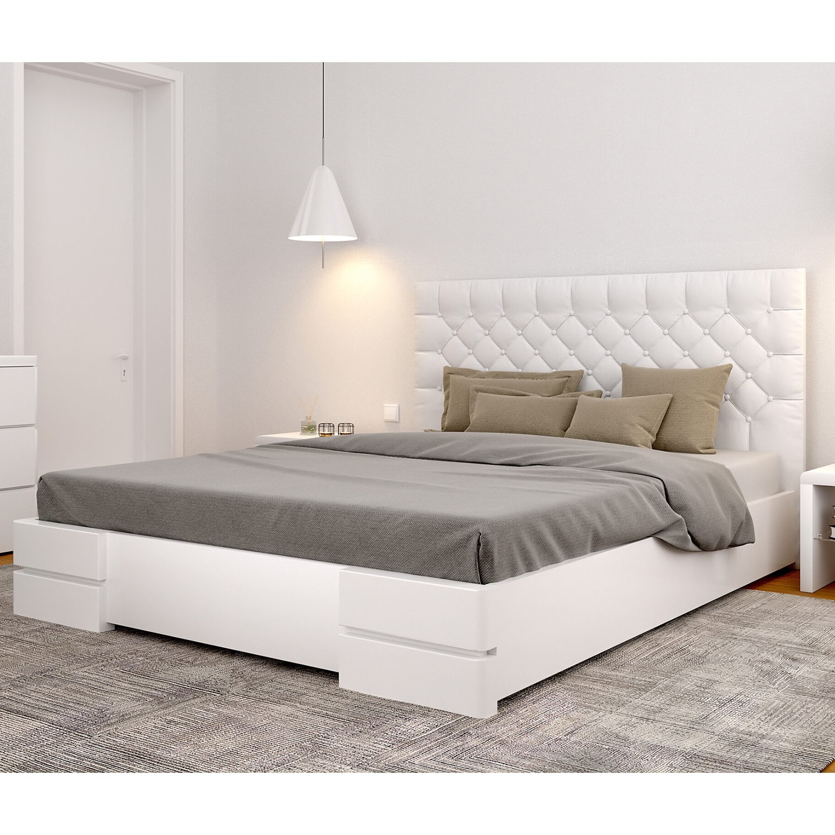 

Кровать Камелия квадрат с механизмом (Arbor Drev) Белая 180х200 см 71140_4