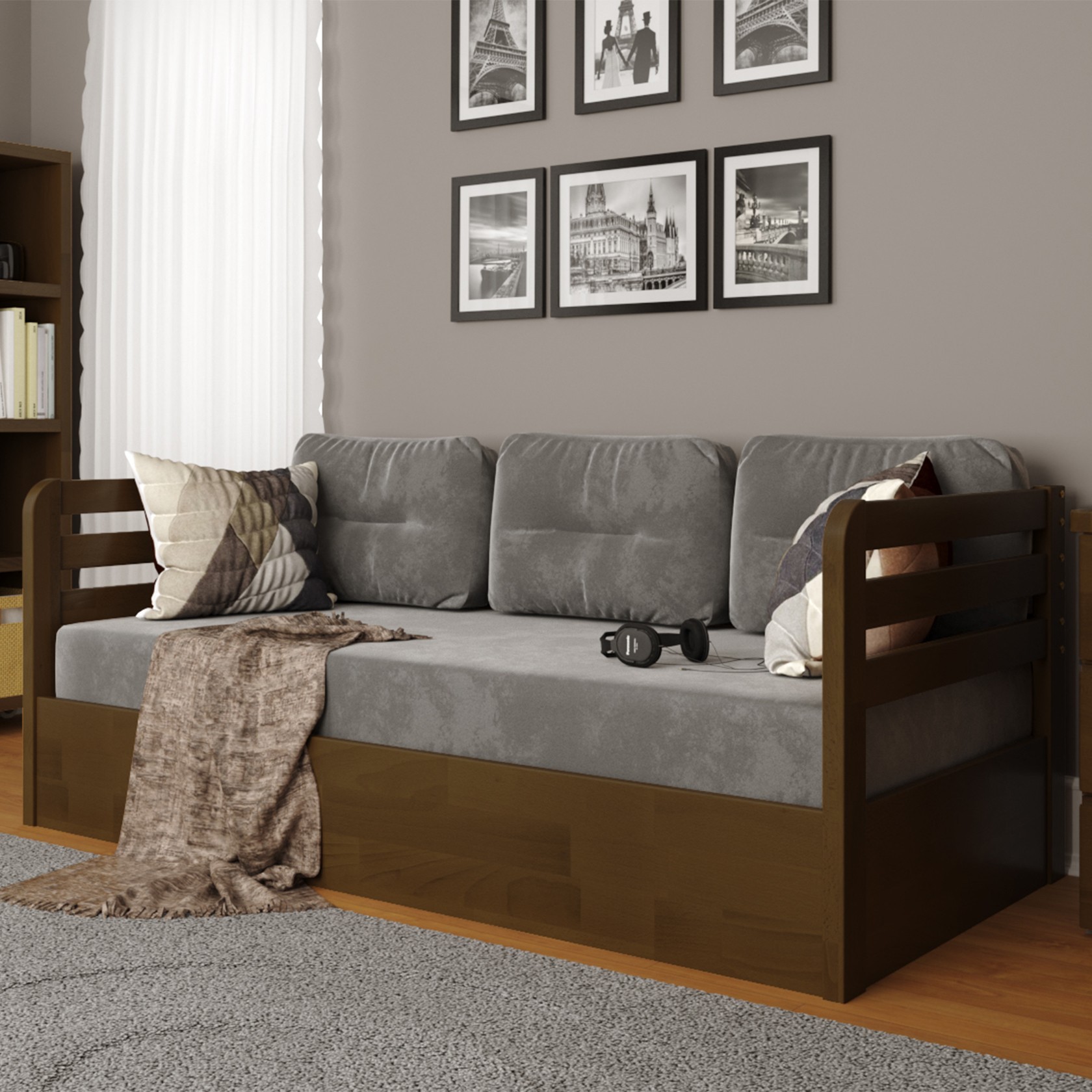 

Детская кровать Немо Люкс (Arbor Drev) Темный орех 90х200 см 71150_14