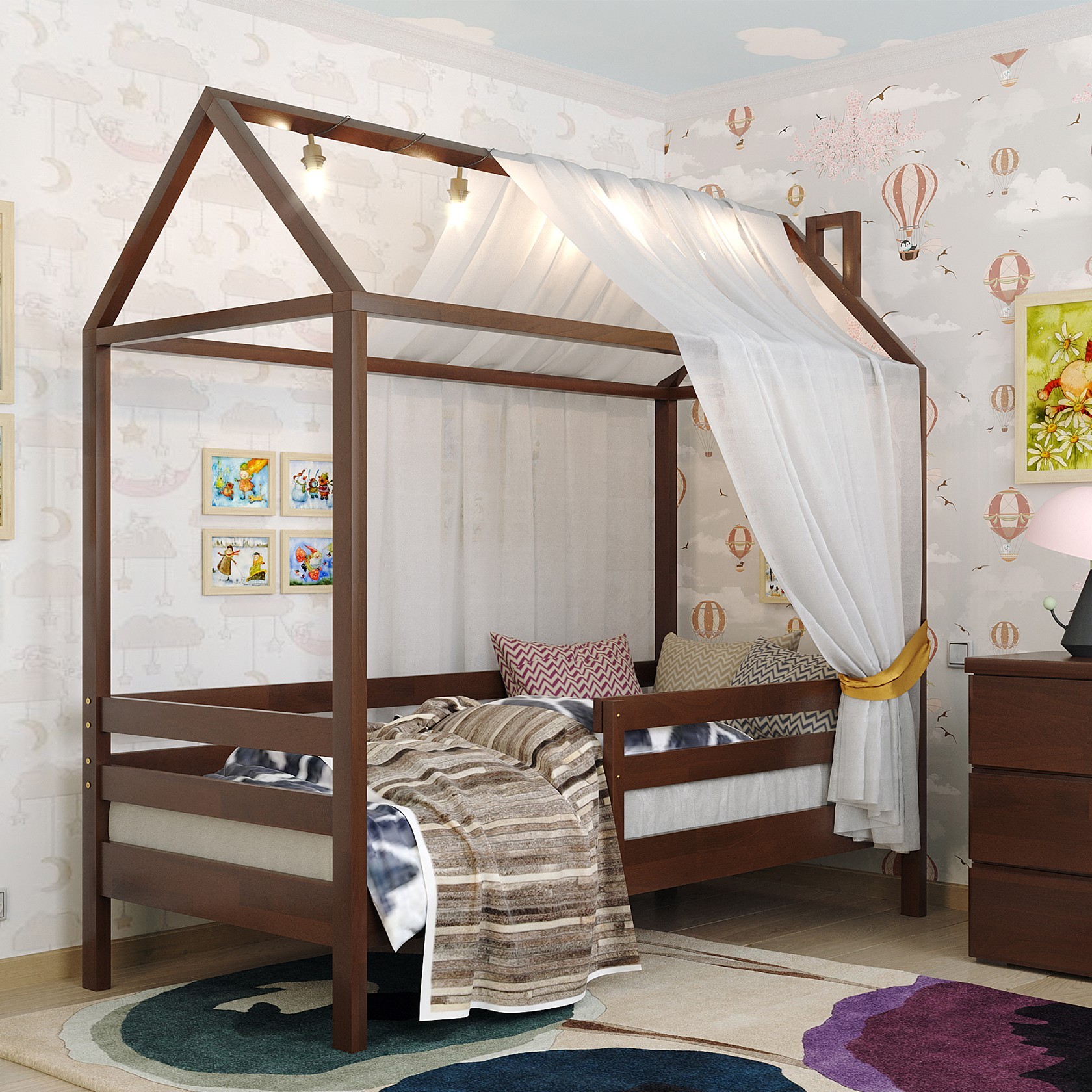 

Детская кровать Домик Джерри (Arbor Drev) Темный орех 80х190 см 71146_2