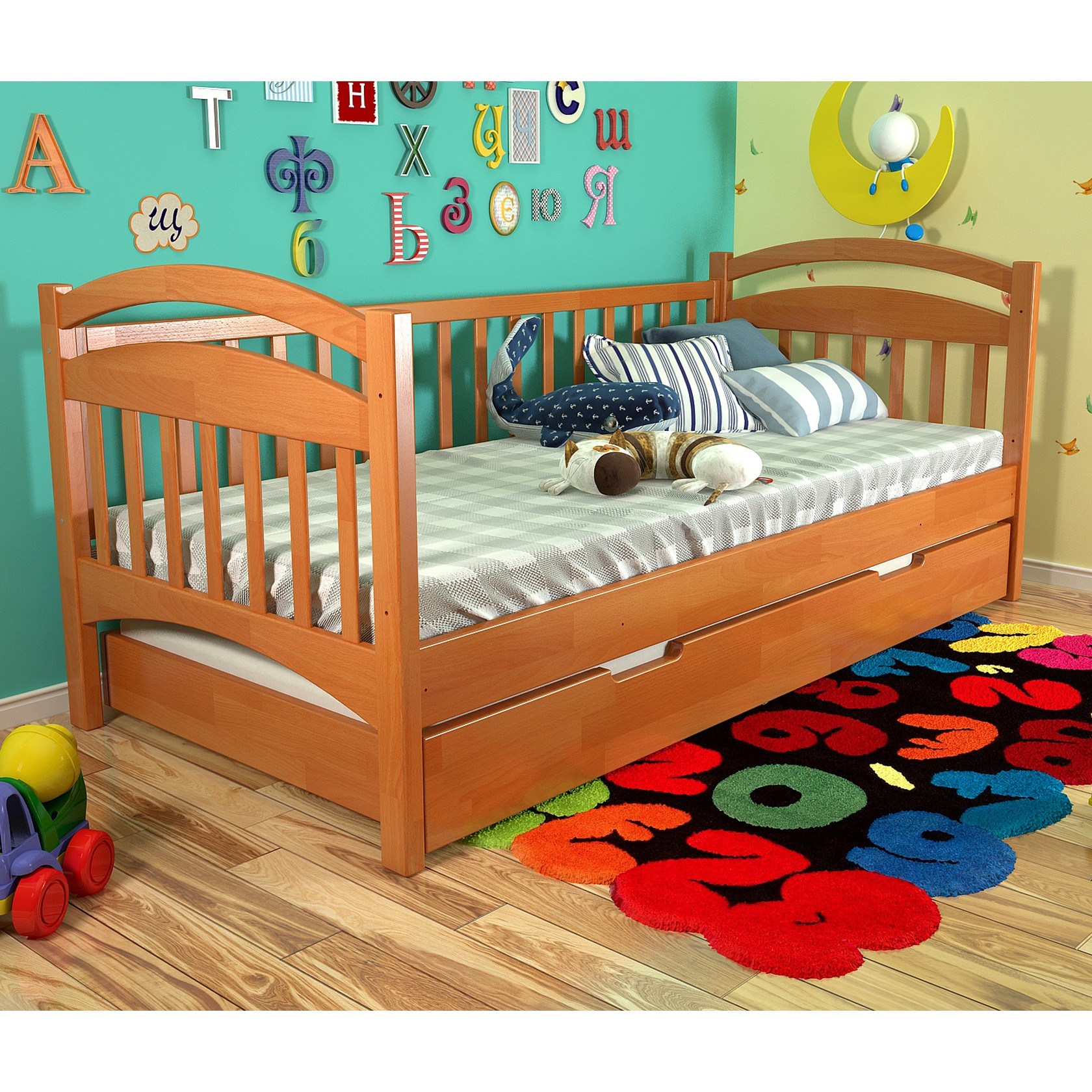 

Детская кровать Алиса (Arbor Drev) Ольха 90х200 см 71145_8