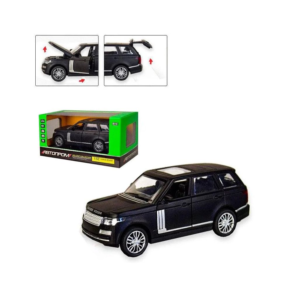 

Машинка Автопром 1:32 RANGE ROVER матовый чёрный звук , свет, 7860