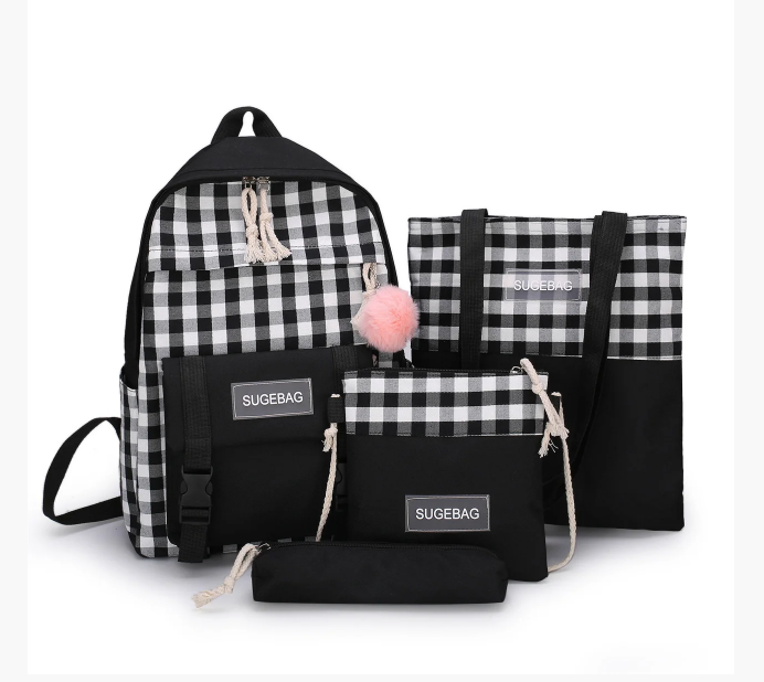 

Рюкзак женский сумки пенал Комплект Sugebag Черный (178G)