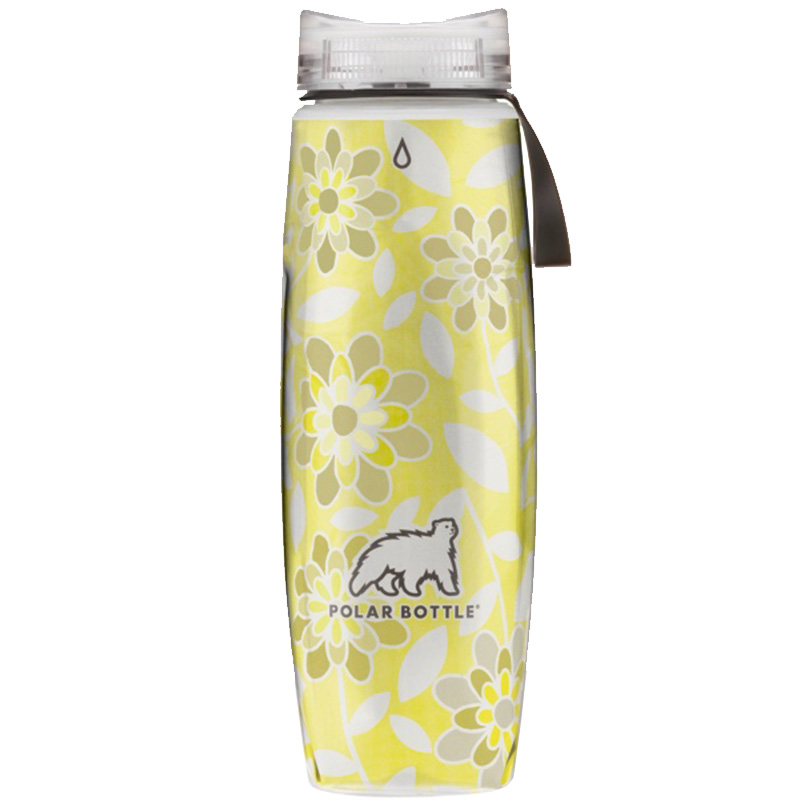 

Термобутылка Polar Bottle Ergo Graphic (650мл), silver gold