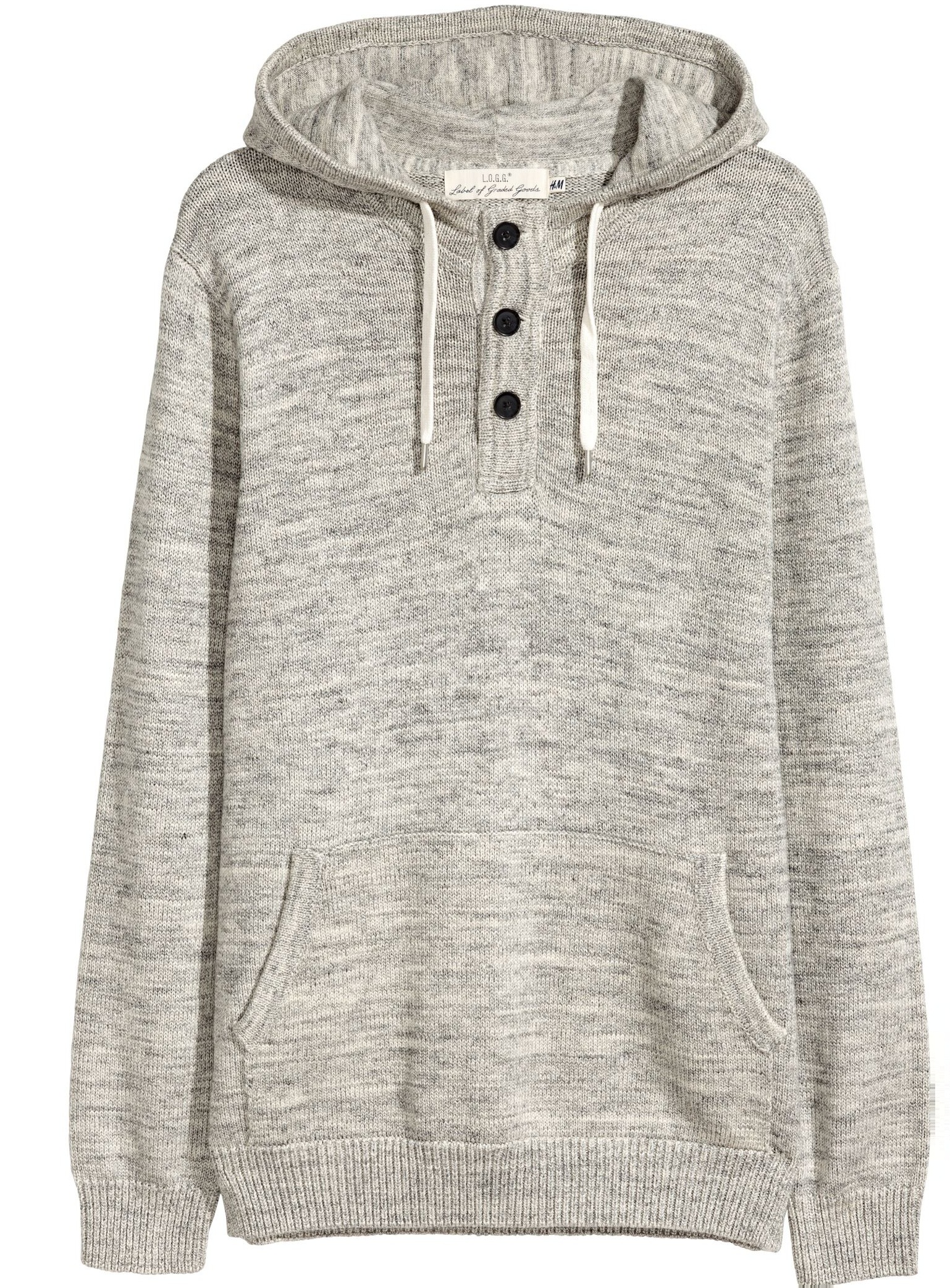 

Вязаный худи H&M 0515780  Серый, Вязаный худи H&M 0515780 XS Серый