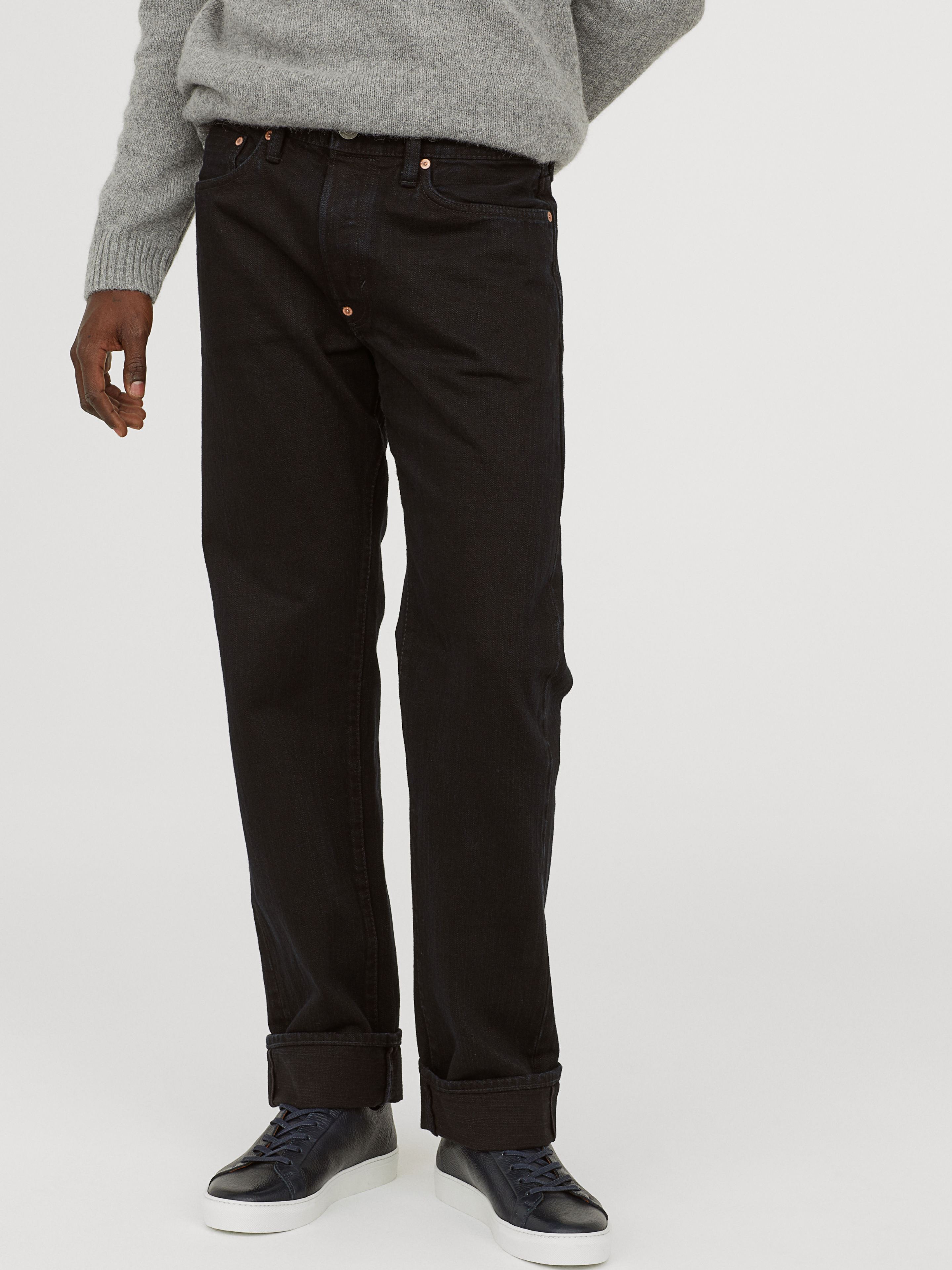 

Джинсы прямого кроя H&M 670119  Черный, Джинсы прямого кроя H&M 670119 L Черный