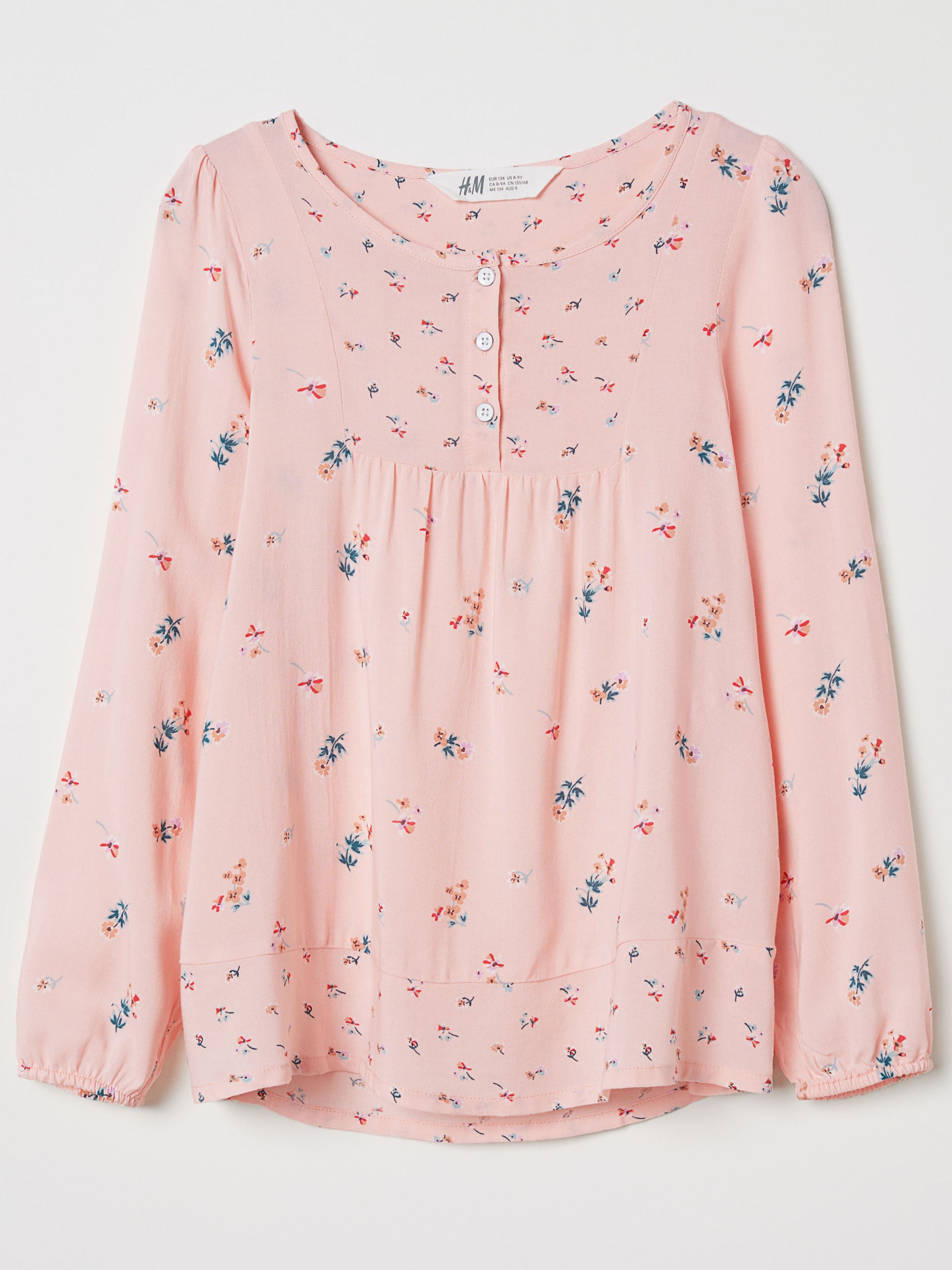 

Блуза в цветочек H&M 0640322 92 cm (5944792cm) Розовый