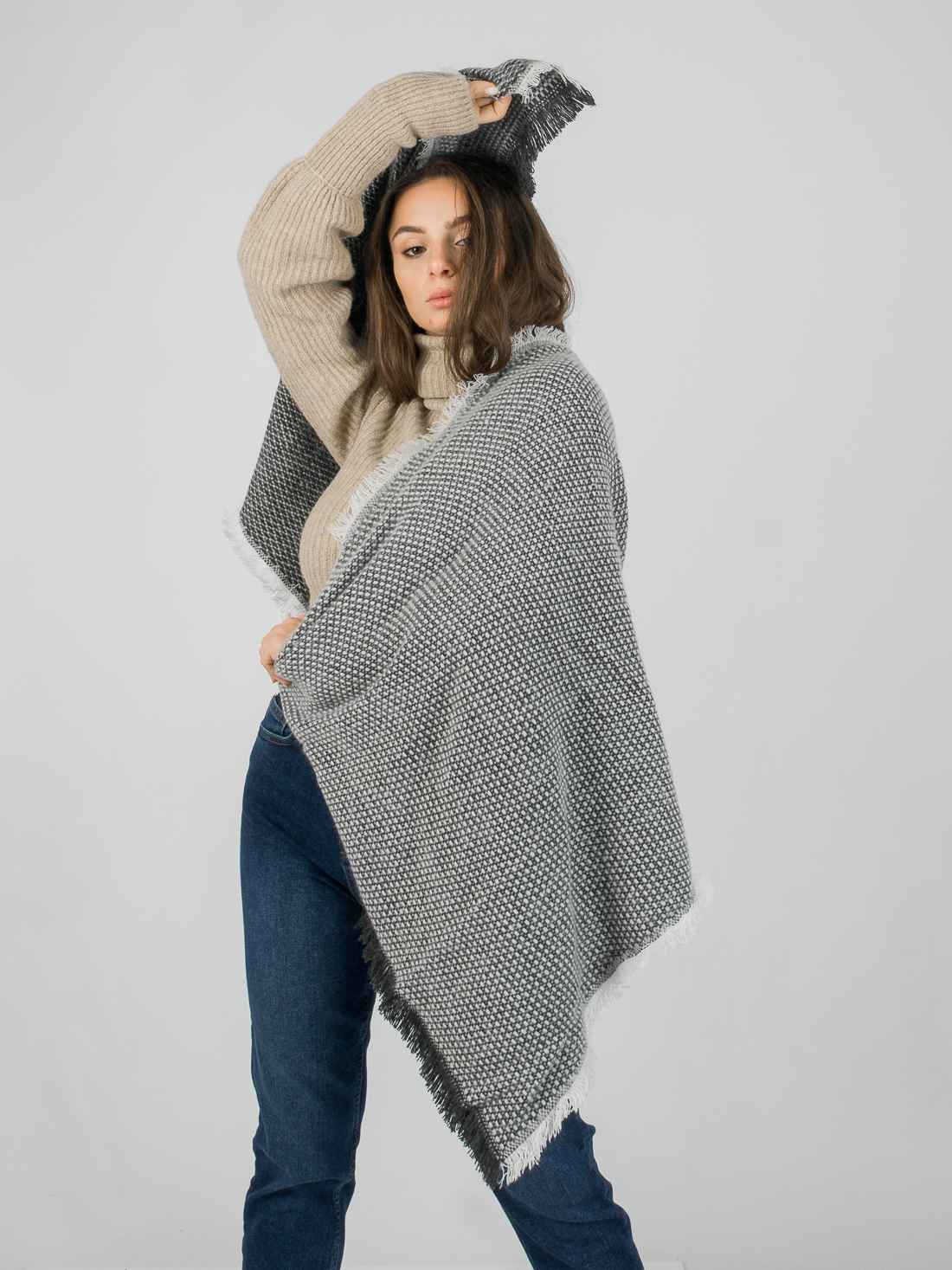 

Шарф фактурный Jennyfer 90rata  Серый, Шарф фактурный Jennyfer 90rata One size Серый