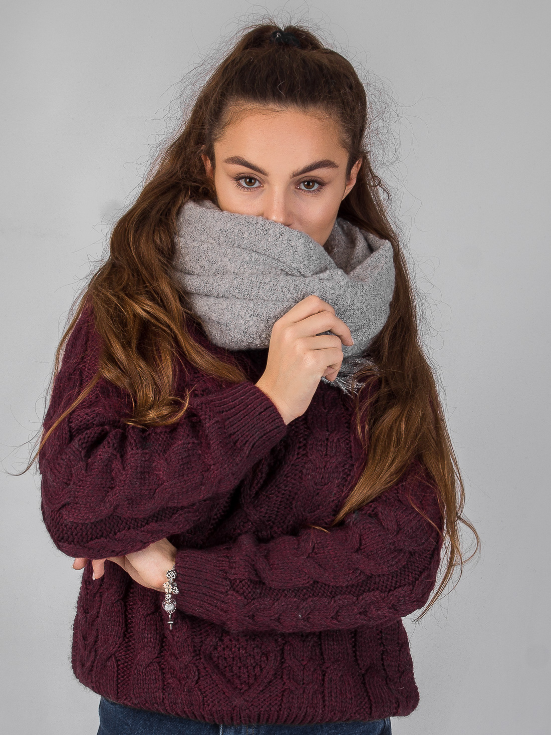 

Шарф Jennyfer 90royd  Серый, Шарф Jennyfer 90royd One size Серый