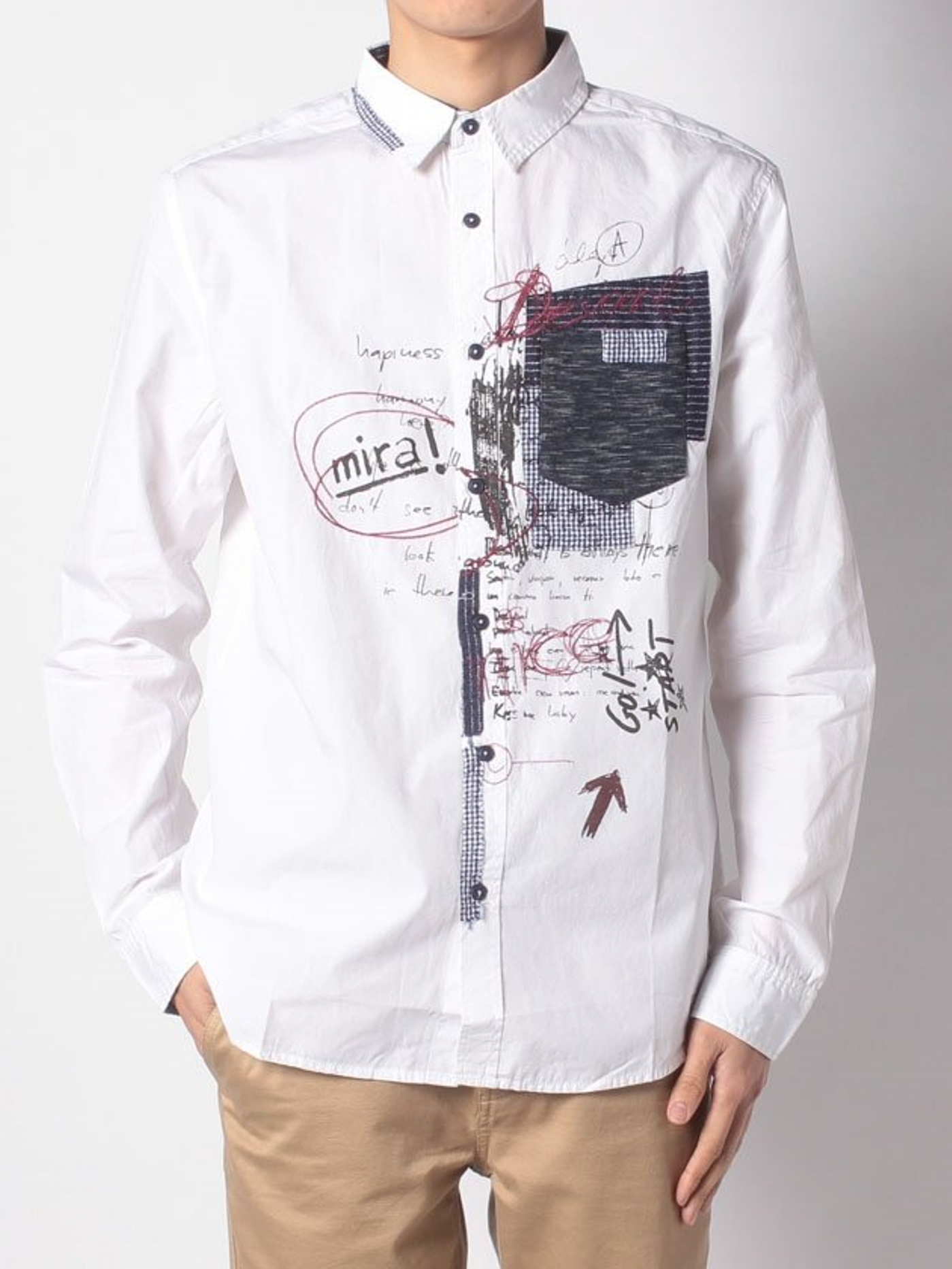 

Рубашка Desigual 72C12J6  Белый, Рубашка Desigual 72C12J6 S Белый