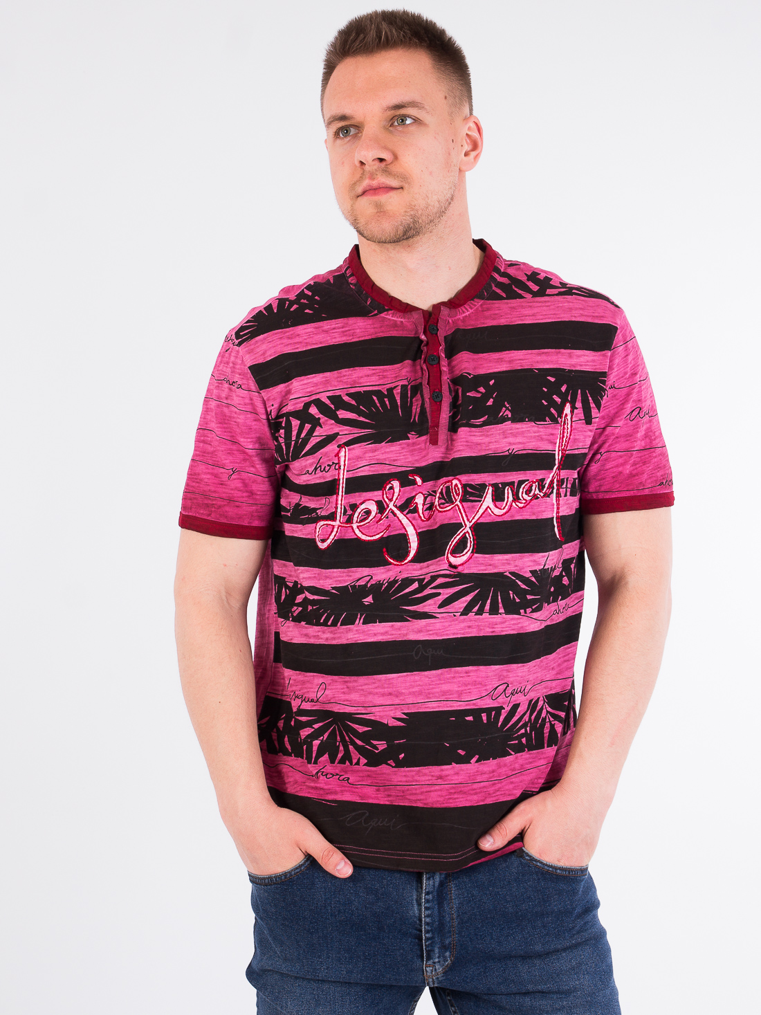 

Поло Desigual 17wmtkbf  Розовый, Поло Desigual 17wmtkbf XL Розовый