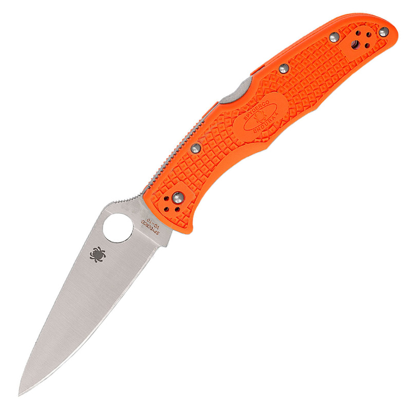 

Нож складной Spyderco Endura 4 Flat Ground (длина: 222мм, лезвие: 96мм), оранжевый