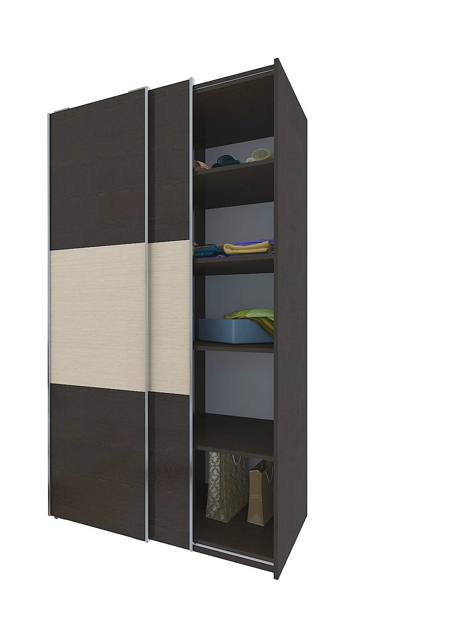 

Шкаф купе двухдверный верхнеподвесной Тавол Ейнс 120х220х60 ДСП Венге/Молочный