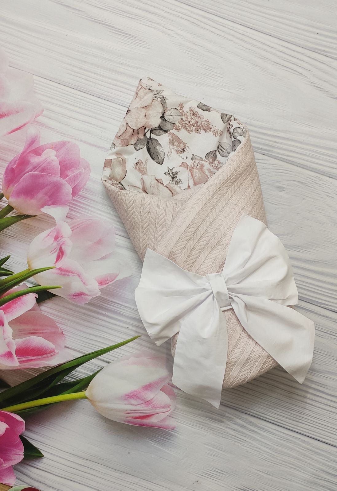 

Детский двусторонний летний конверт TM Eliz на выписку, конверт-одеяло, конверт-плед для новорожденного 248.21.18