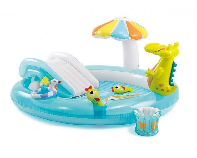 

Водный надувной игровой центр Intex 57165 (201 x 170 x 84 см) Аллигатор