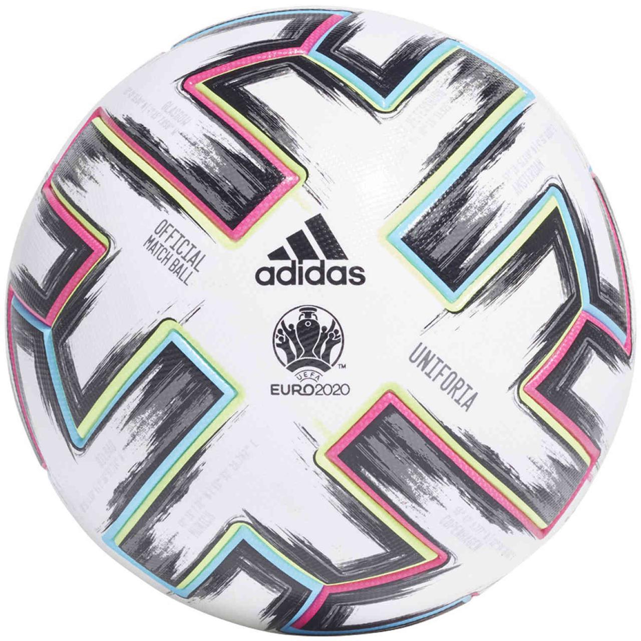 

Мяч футбольный официальный Adidas Uniforia Pro OMB Euro 2020 FH7362 Белый