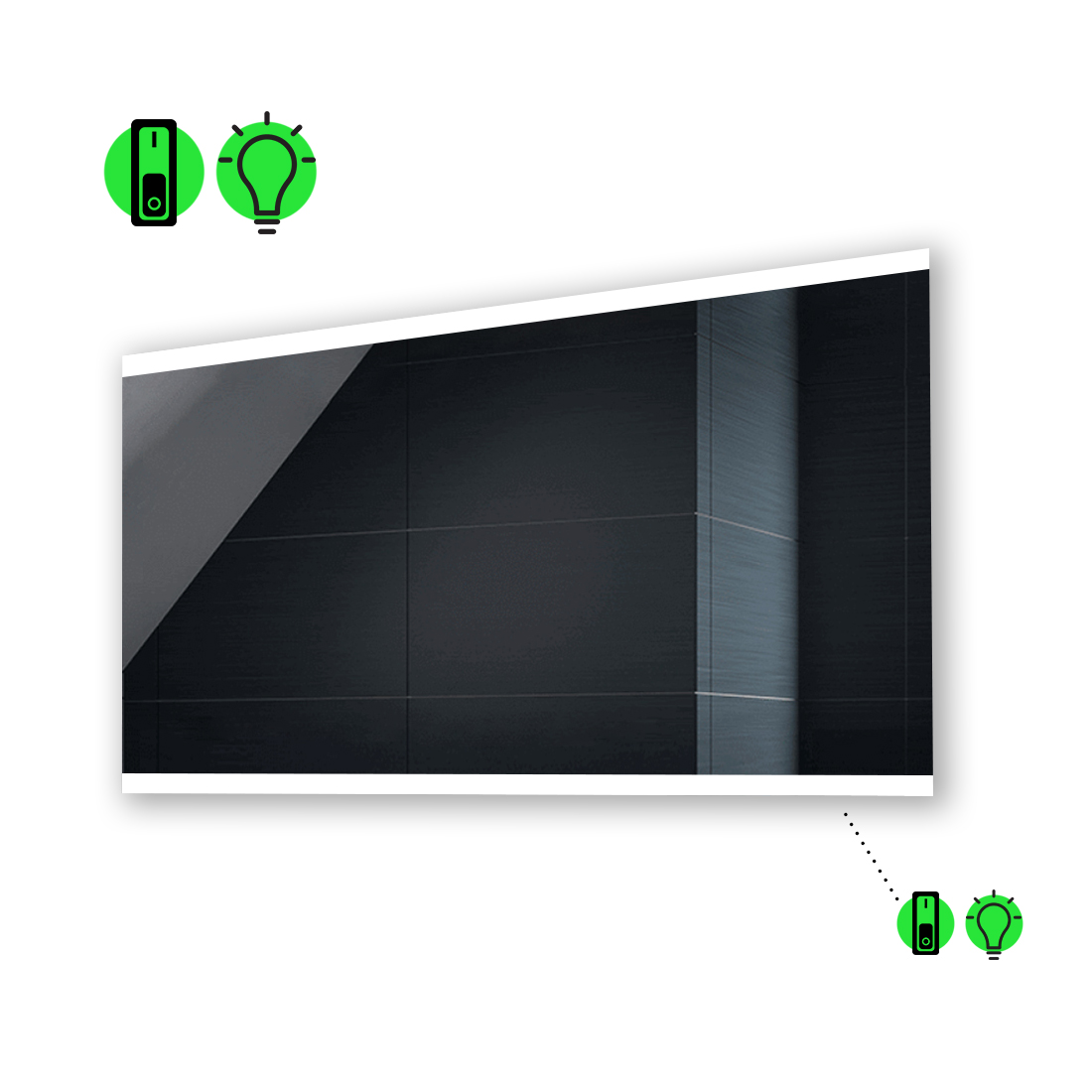 

Зеркало Ines с Led-подсветкой и механическим выключателем 140x90 см