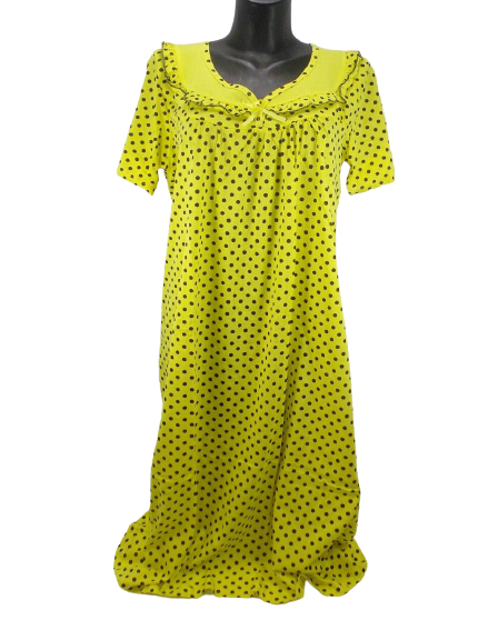 

Хлопковая ночная рубашка Nature cotton  желтая, Хлопковая ночная рубашка Nature cotton 54 желтая