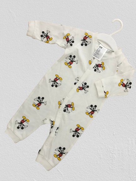 

Человечек H&M белый с принтом 62 см ( 4004)
