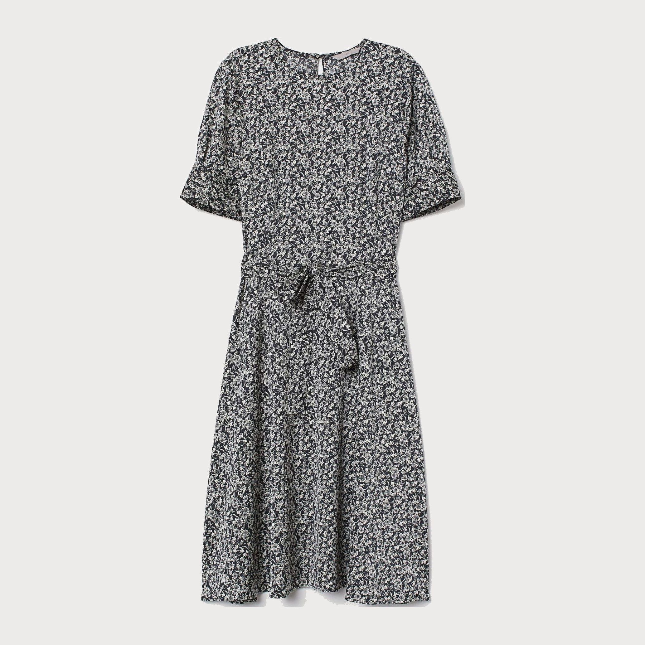 

Платье H&M 8593991-ACRV 44 Черное с белым