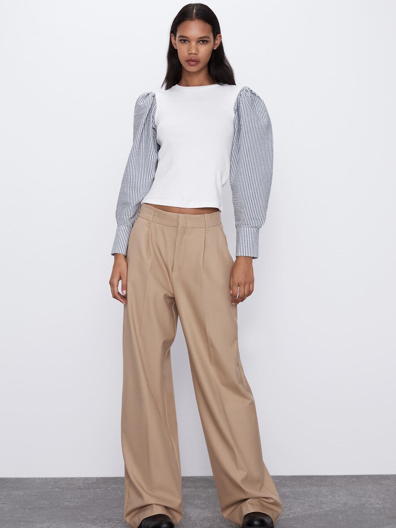 

Топ Zara 5039/403/250-AAPC L Белый с серым