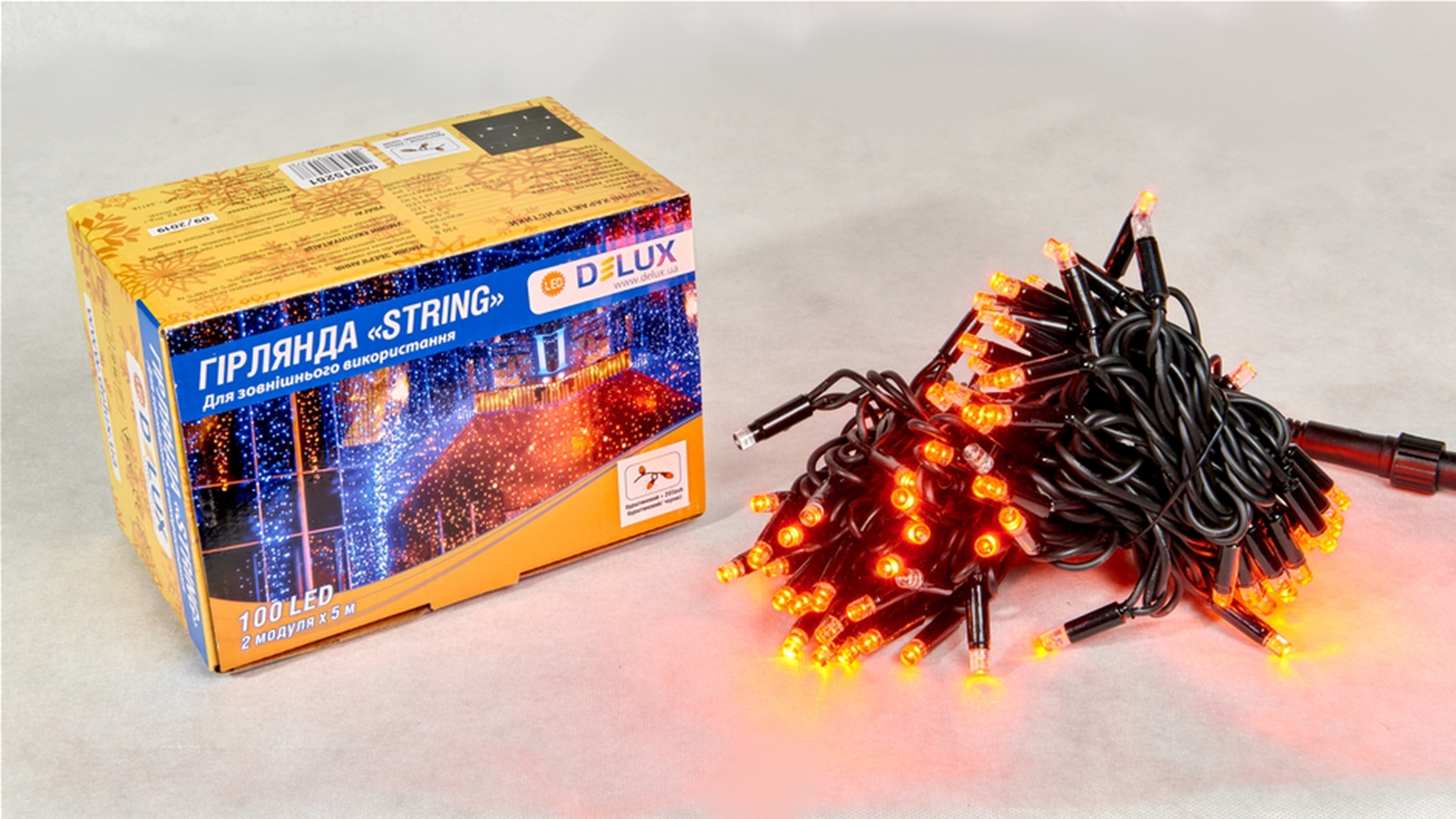 

Светодиодная гирлянда DELUX STRING 100LED 10 м Оранжевый/Черный IP44 (90015261)