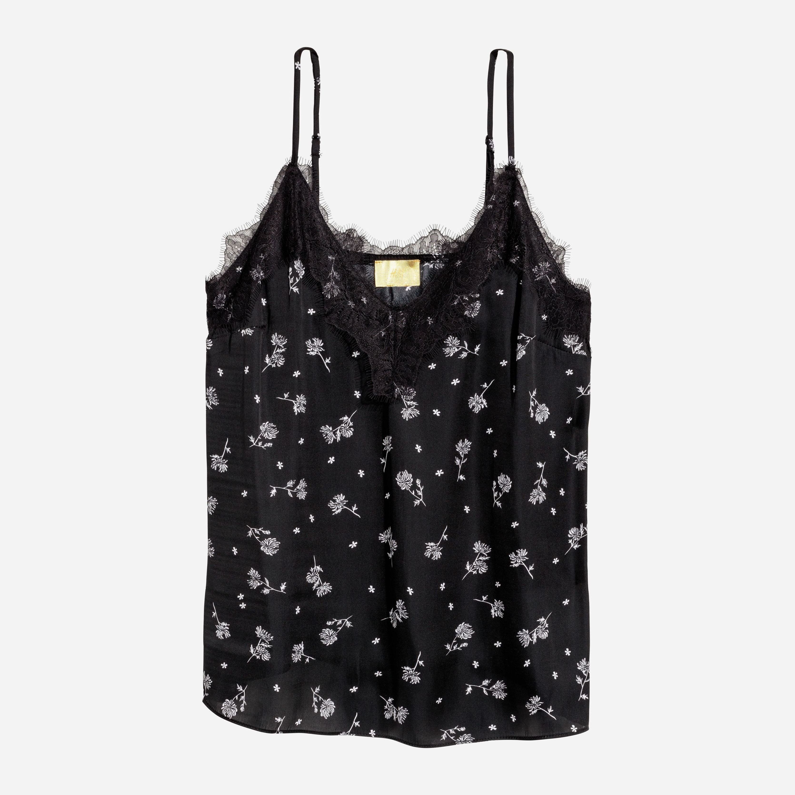 

Топ H&M 5133737-ACRV 40 Черный с белым