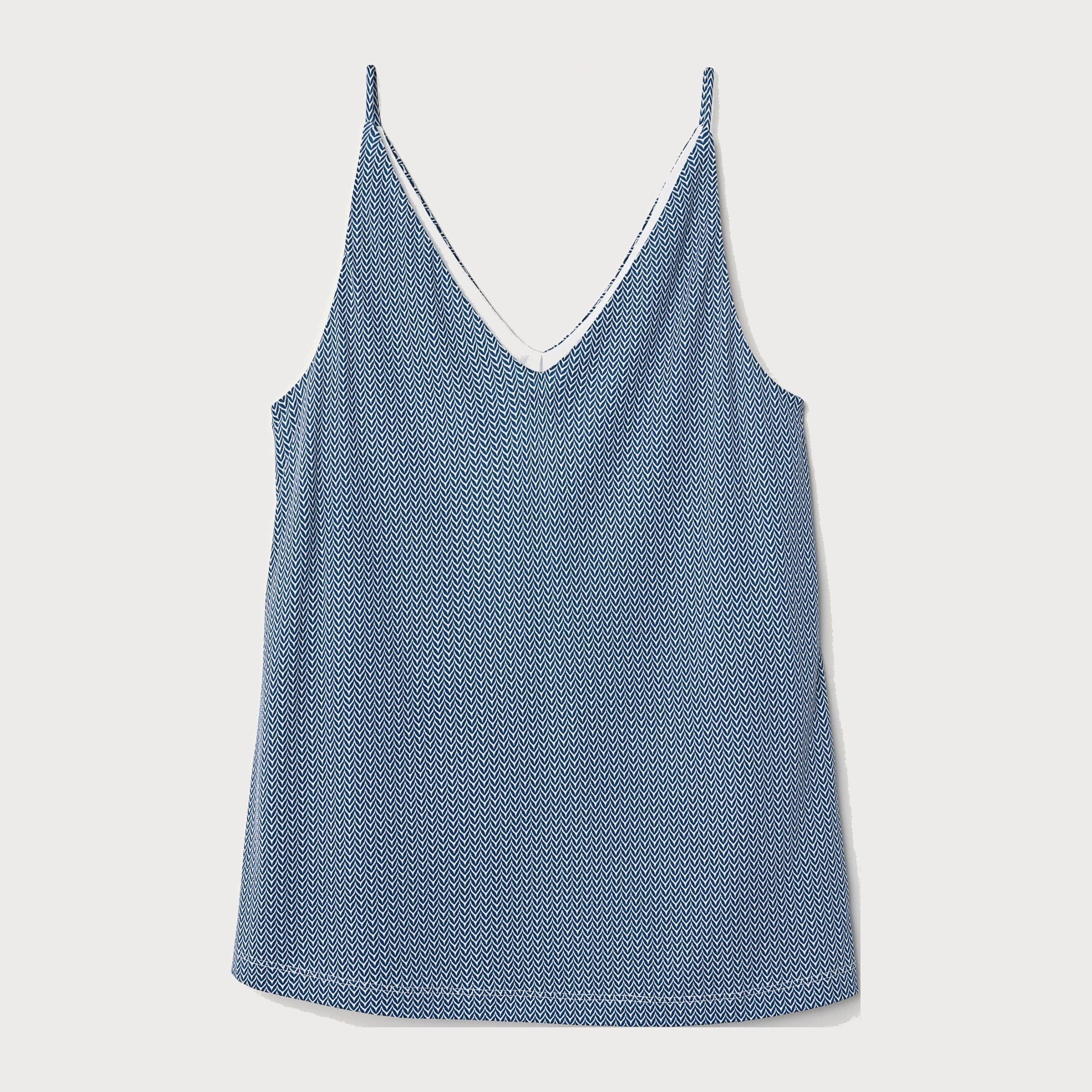 

Топ H&M 5370857-ABHQ L Бирюзовый с белым