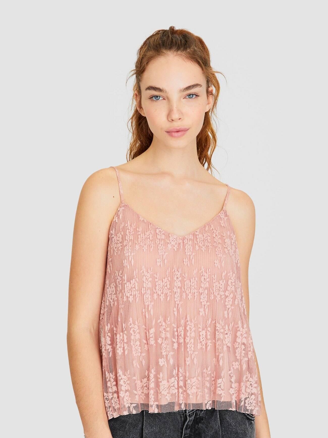 

Топ Stradivarius 6045/635/141-ACWG L Розовый