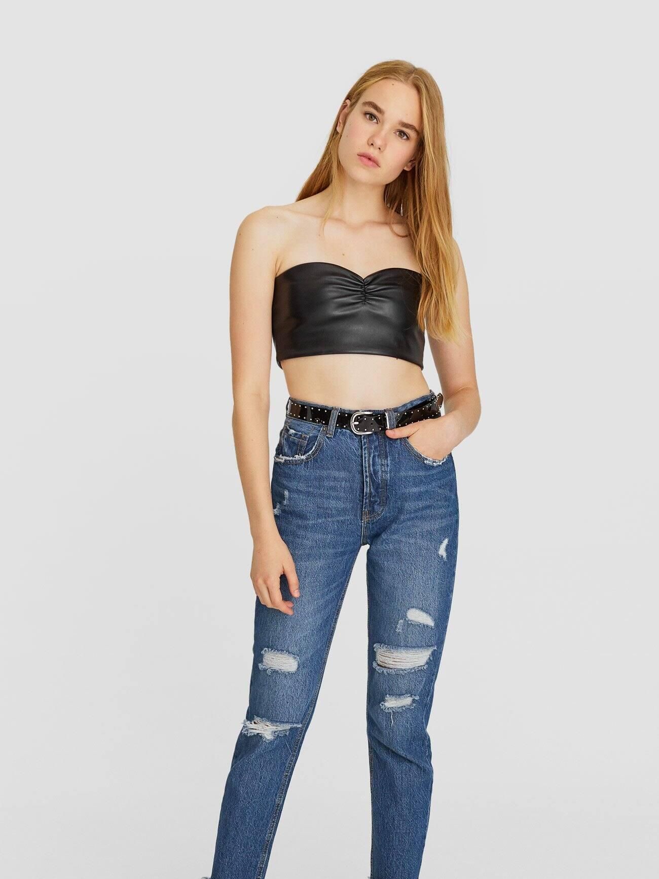 

Топ Stradivarius 3842/003/001-AAAD L Черный