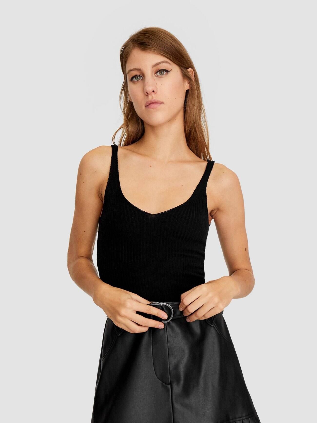 

Топ Stradivarius 1501/707/001-AAAD M Черный