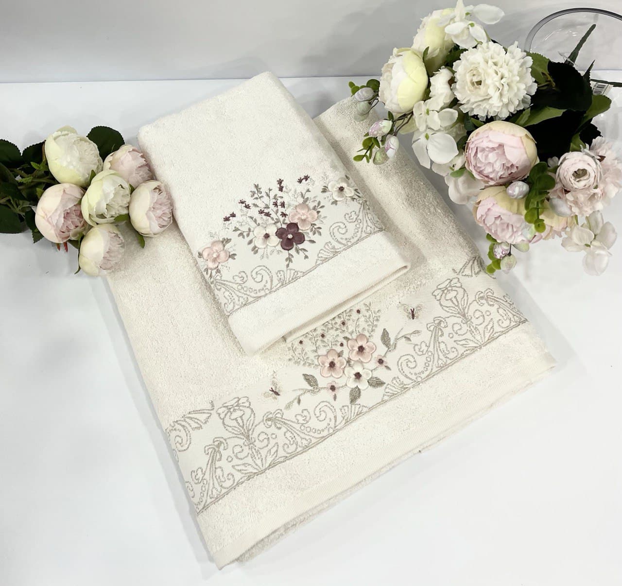 

Полотенца Pupilla Collection Хлопок-бамбук 100 Penye A 50 x 90 70 x 140 белый