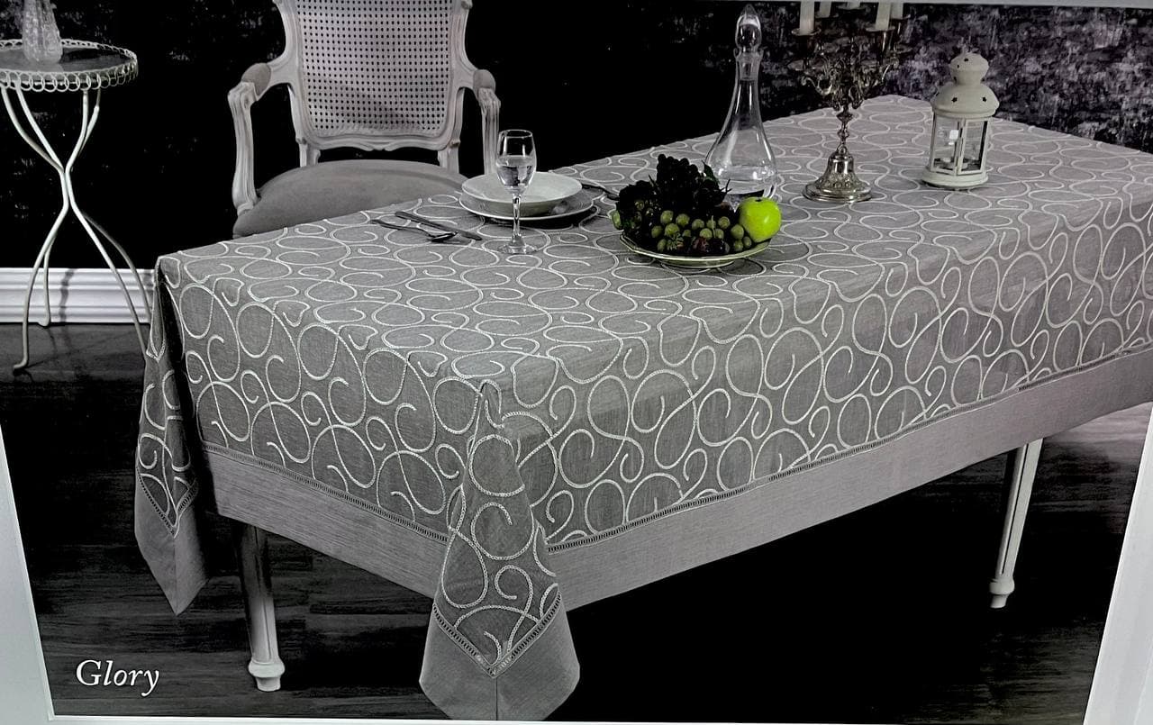

Скатерти GRAZIE HOME Лен 100 Clory 160 x 260 светло серый