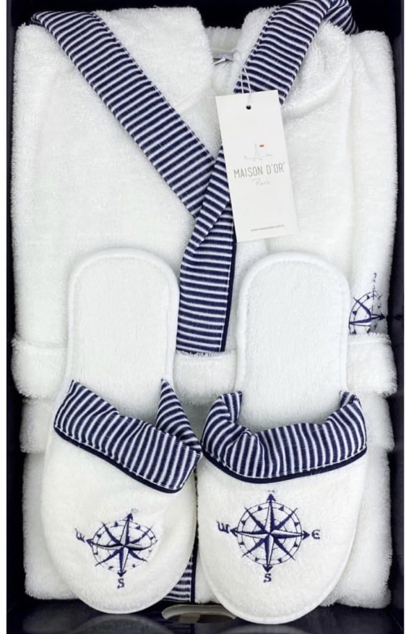 

Халаты Maison D'or Бамбук-коттон 100 Marine Club L-XL белый