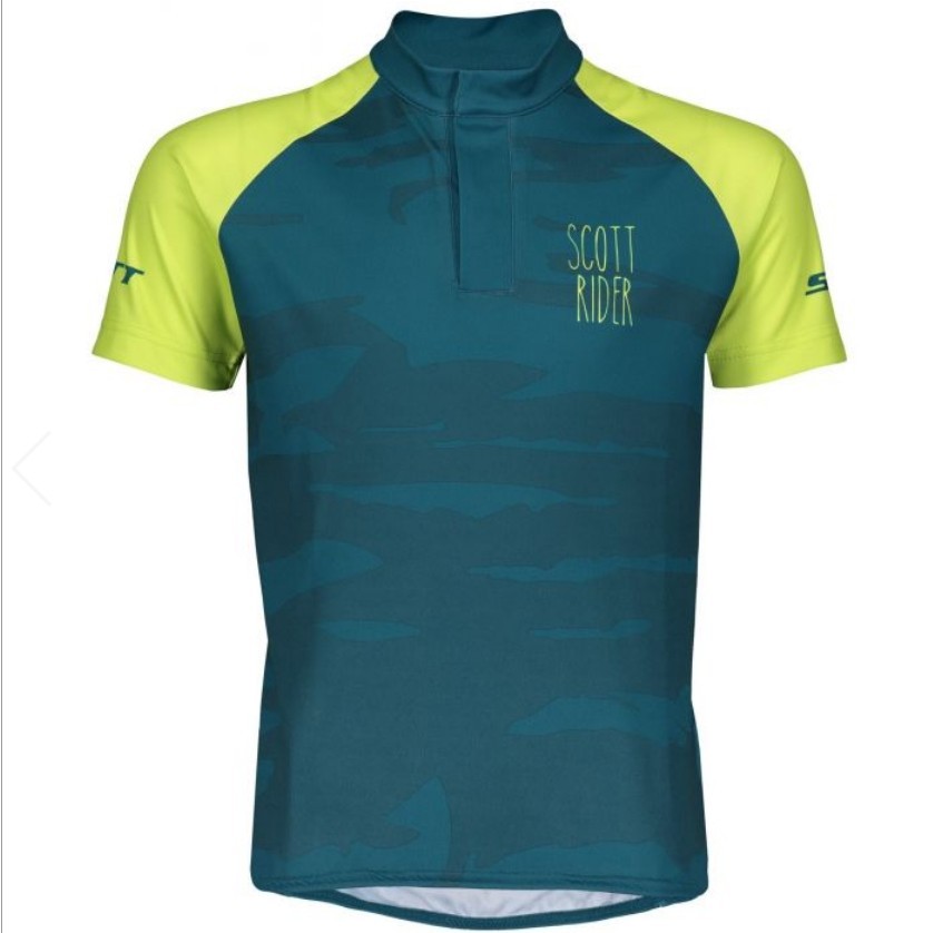 

​Велоджерси детская Scott RC Team Junior сelestial blue/sharp green S