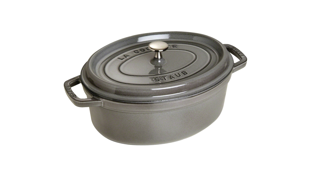 

Кастрюля чугунная Staub овальная 29 cм 4.2 л графит 1102918
