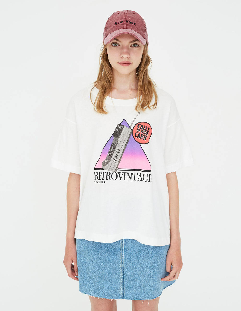 

Футболка PULL & BEAR Ж1066141 (9231/370/805) цвет белый S