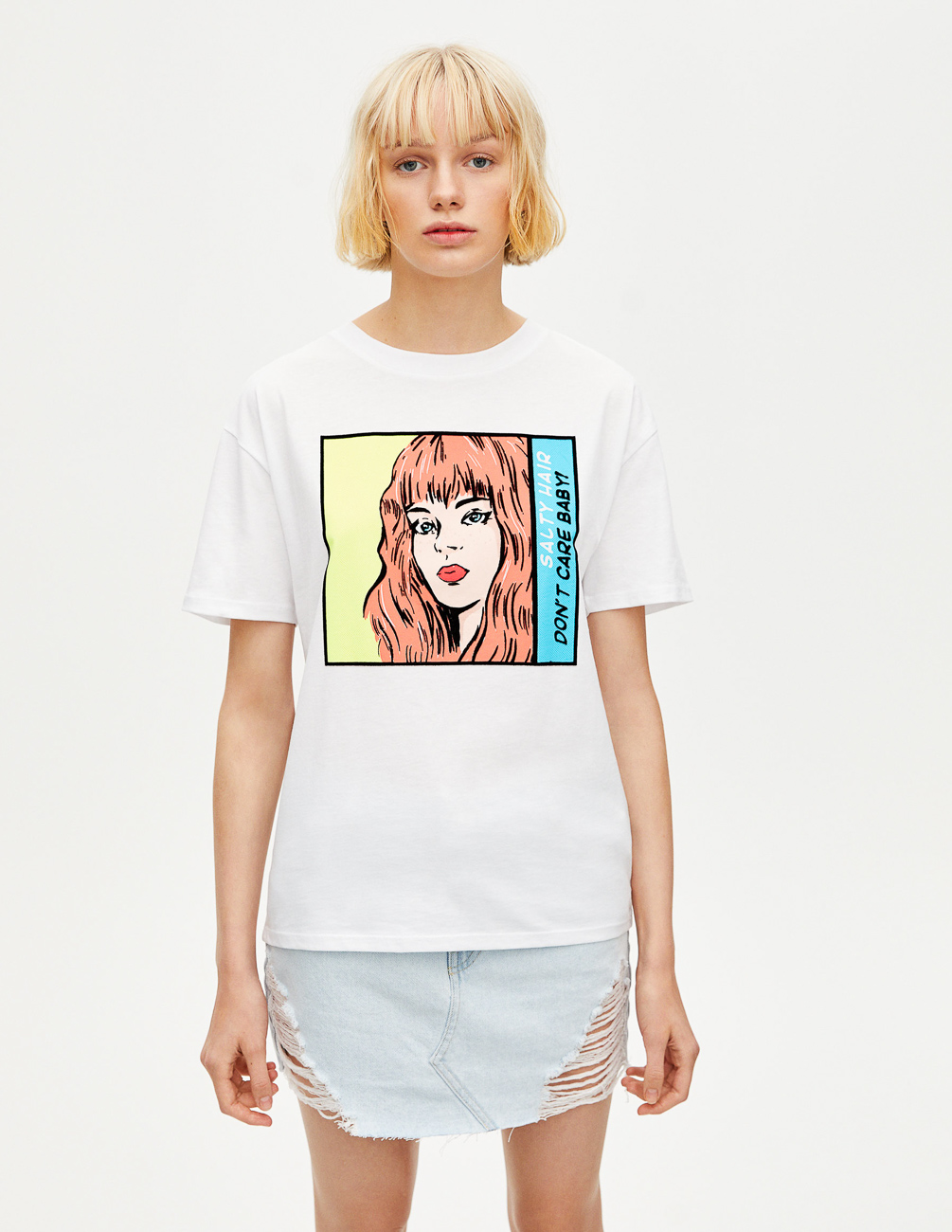 

Футболка PULL & BEAR Ж1066123 (9230/350/250) цвет белый XS