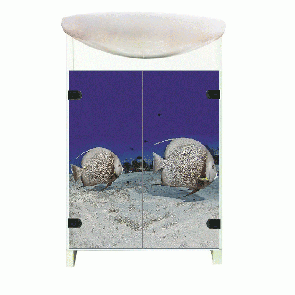 

Тумба Mikola-M Eco Green light Ocean с умывальником CERSANIT Cersania 50 см