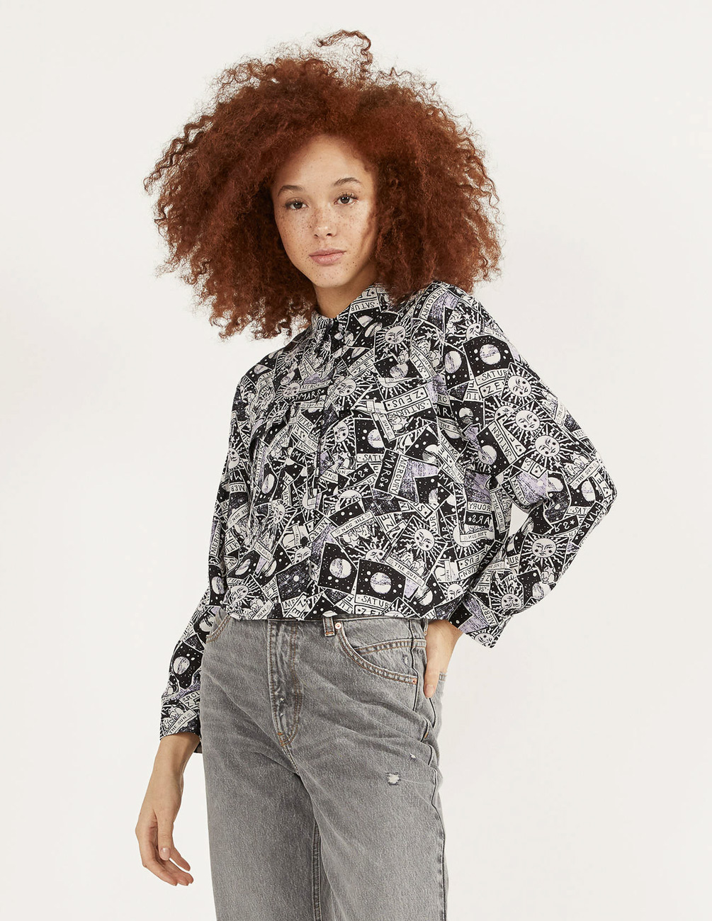 

Блуза Bershka Ж1064500 (0787/619/612) цвет черный-белый M