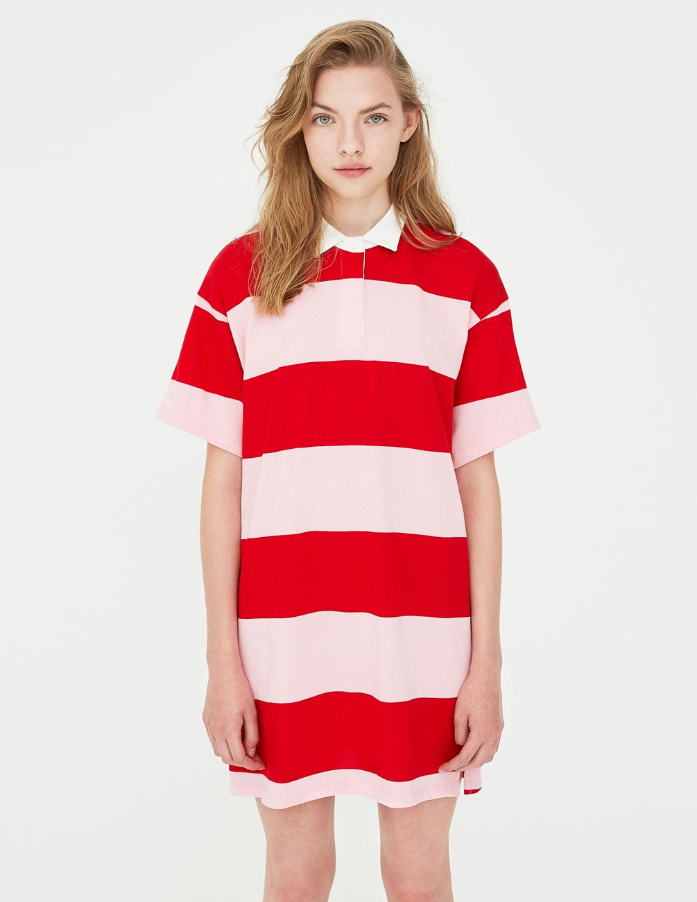 

Туника PULL & BEAR Ж1066765 (9393/331/620) цвет красный-розовый XS