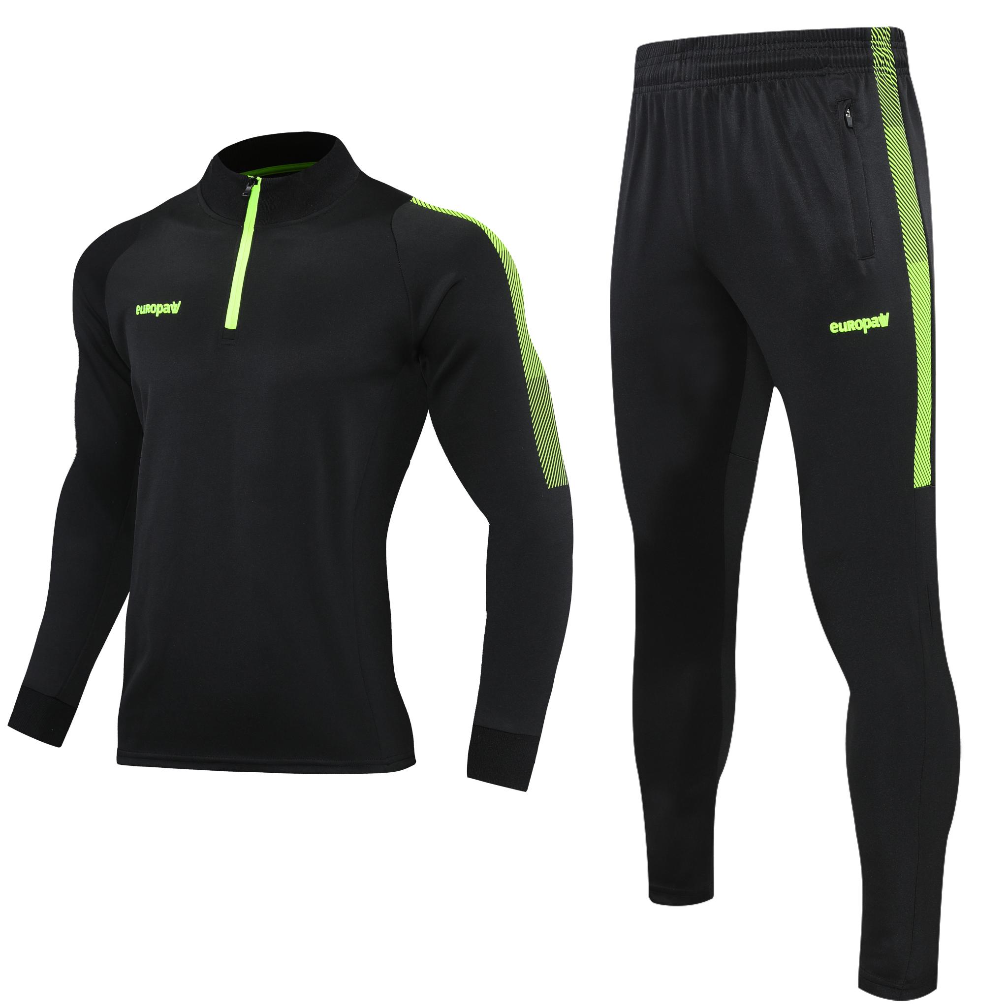 

Спортивный костюм для детей Europaw Limber Up Kid 2101 Short zipper чёрно-салатовый [3XS]