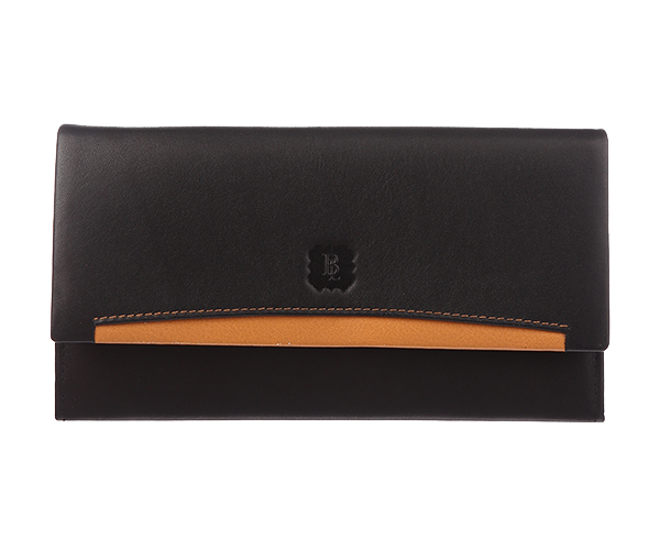 

Кошелек Buono Leather Black+Honey (03-8295)