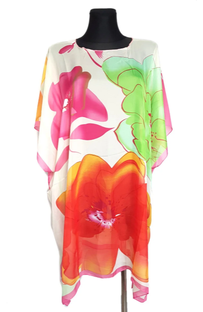

Пляжная шифоновая туника Fashion Альмерия магнолия One Size 90*83 см желтый/оранжевый