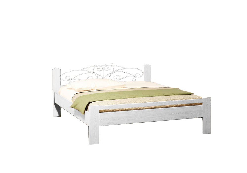 

Кровать Camelia Амелия из массива бука 160х200 белый