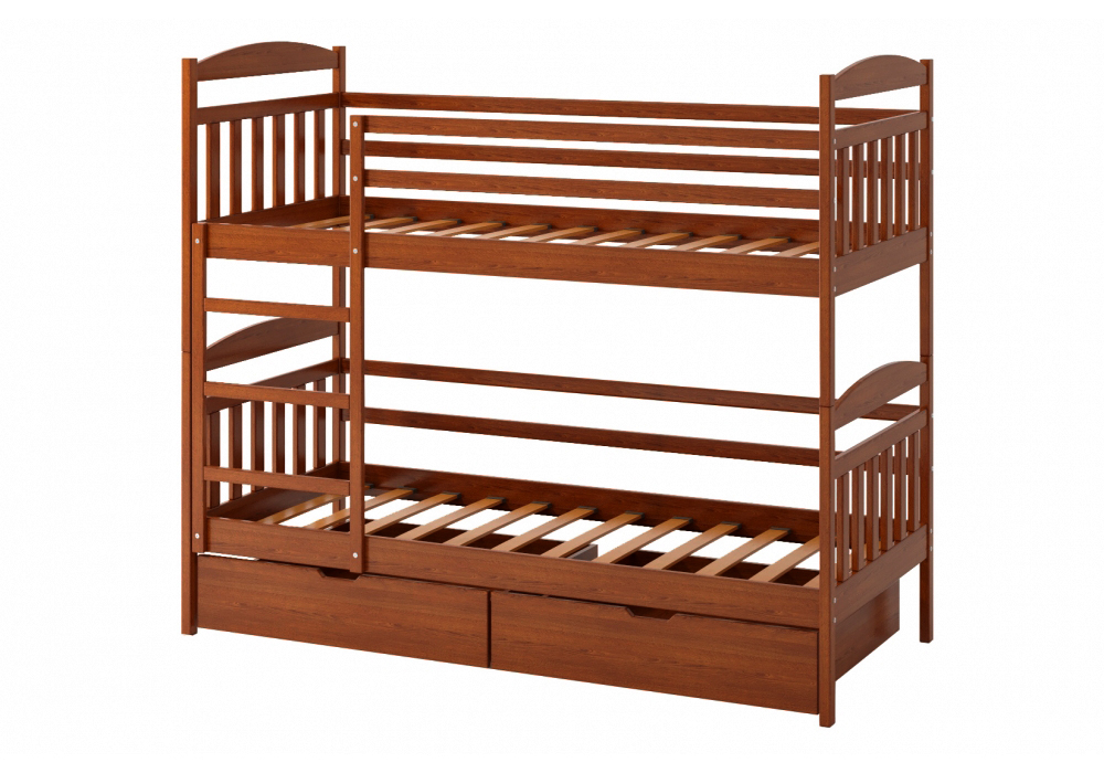 

Кровать двухъярусная Camelia Алтея из массива сосны 90х200 цвет светлый орех