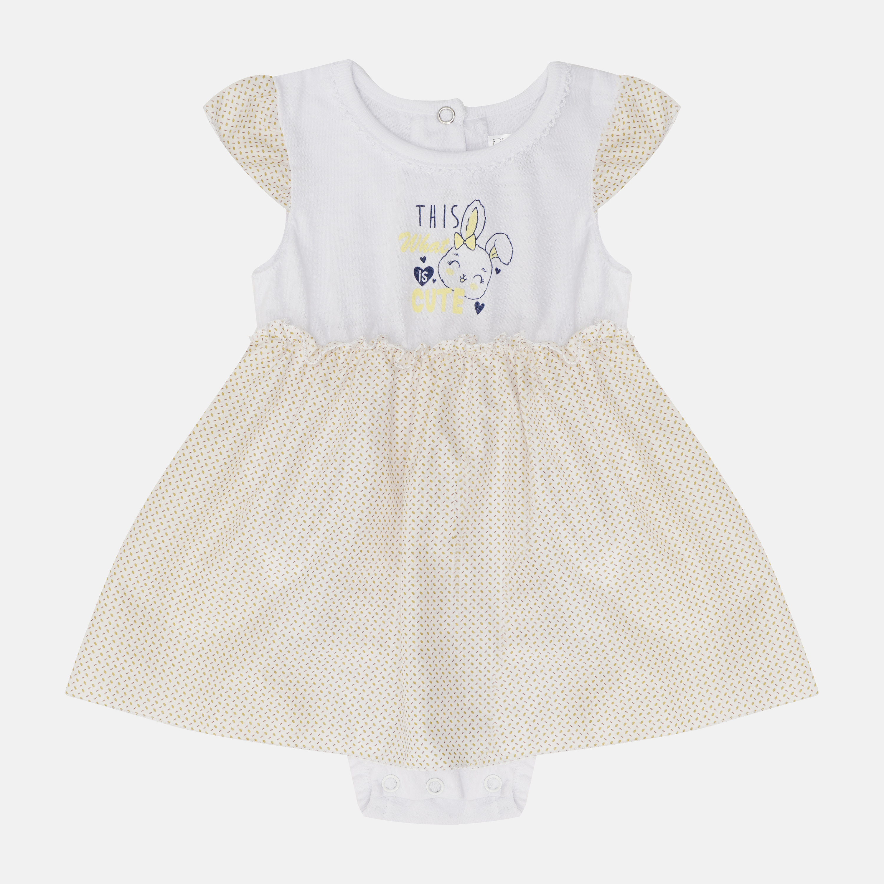 

Боди-платье Garden Baby 19813-03/42 86 см Белый/Черточки