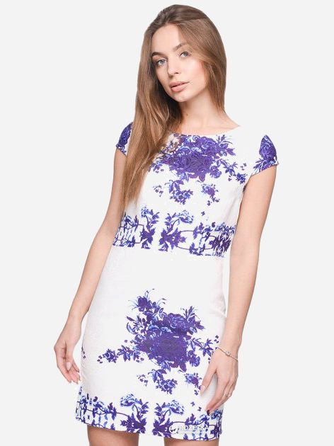 

Платье Carica KP-5623-23  Бело-сиреневое, Платье Carica KP-5623-23 XS Бело-сиреневое