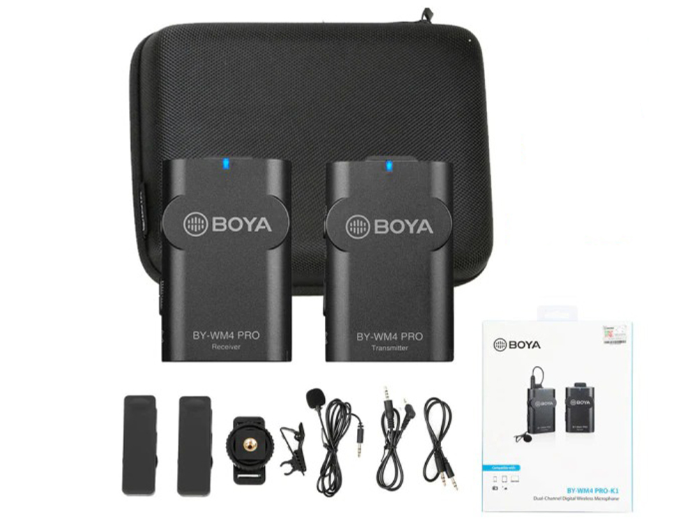 

Микрофонная cистема Boya BY WM4 K1 беспроводной двухканальный Черный (1009-401-00)