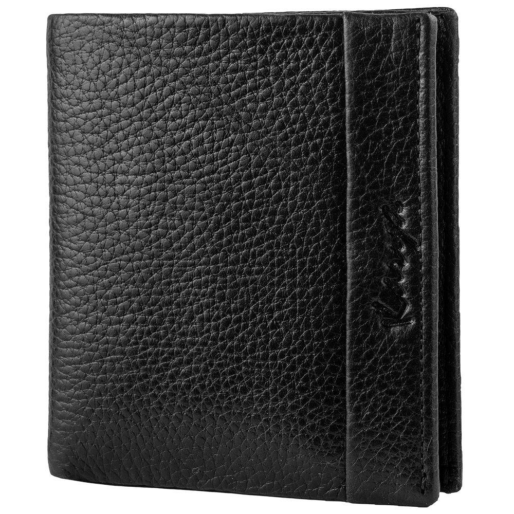 

Мужское кожаное портмоне (SHI0940-45) KARYA 9х10х2,5 см Черный 000157734