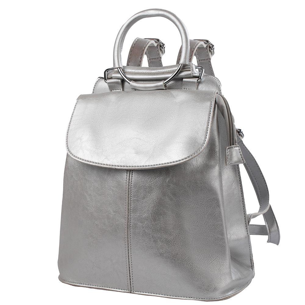 

Женский городской рюкзак (4DETBI9945-11) Valiria Fashion 27,5х28х13 см Серебряный 000157150